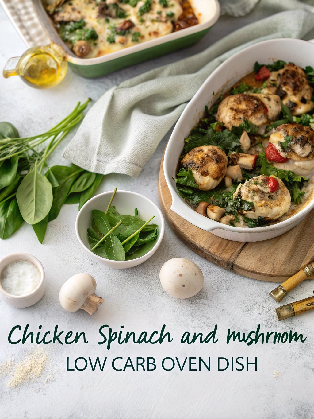 Chicken Spinach and Mushroom Low Carb Oven Dish: 7 Terrific Benefits for Keto Lovers 4 chicken spinach and mushroom low carb oven dish